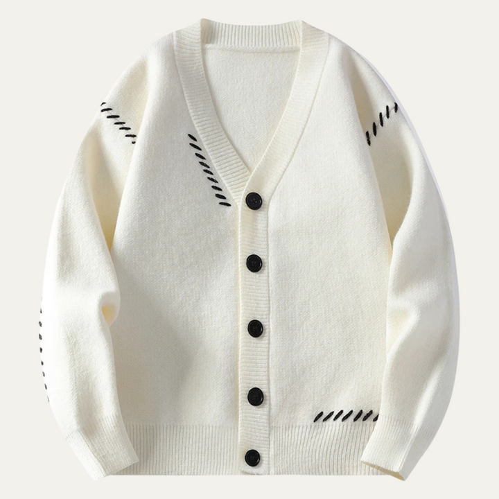 Hawthorne | Herre knap Front strik cardigan trøje