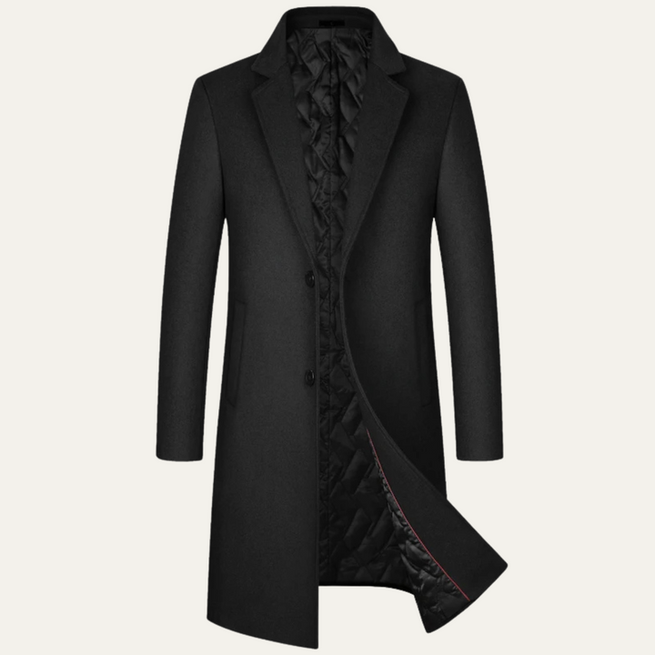 Freja Andersen | Herre Elegant uld lang vinter stilren frakke