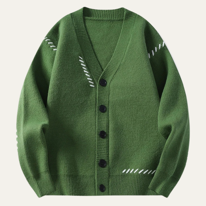 Hawthorne | Herre knap Front strik cardigan trøje