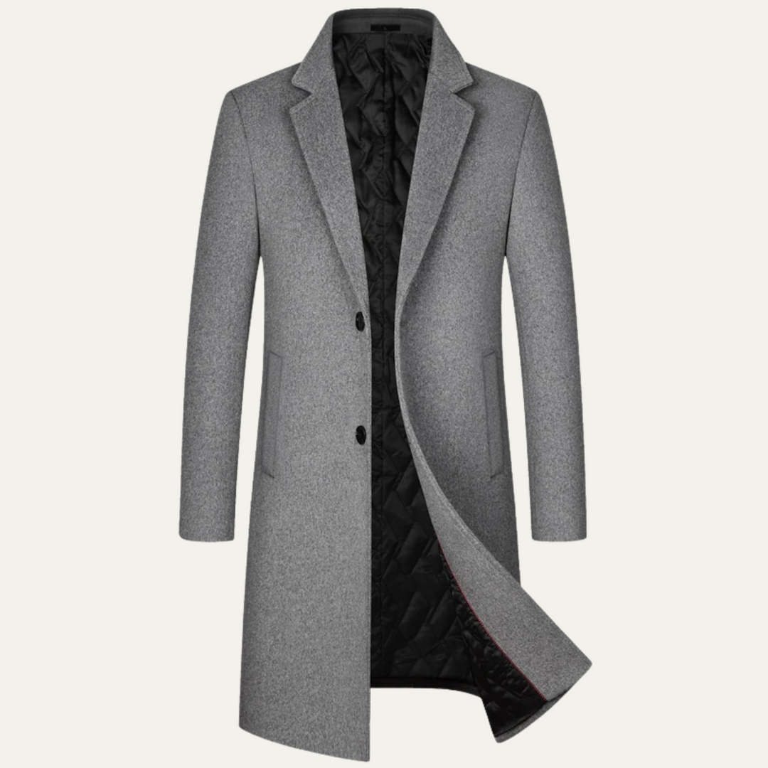 Freja Andersen | Herre Elegant uld lang vinter stilren frakke