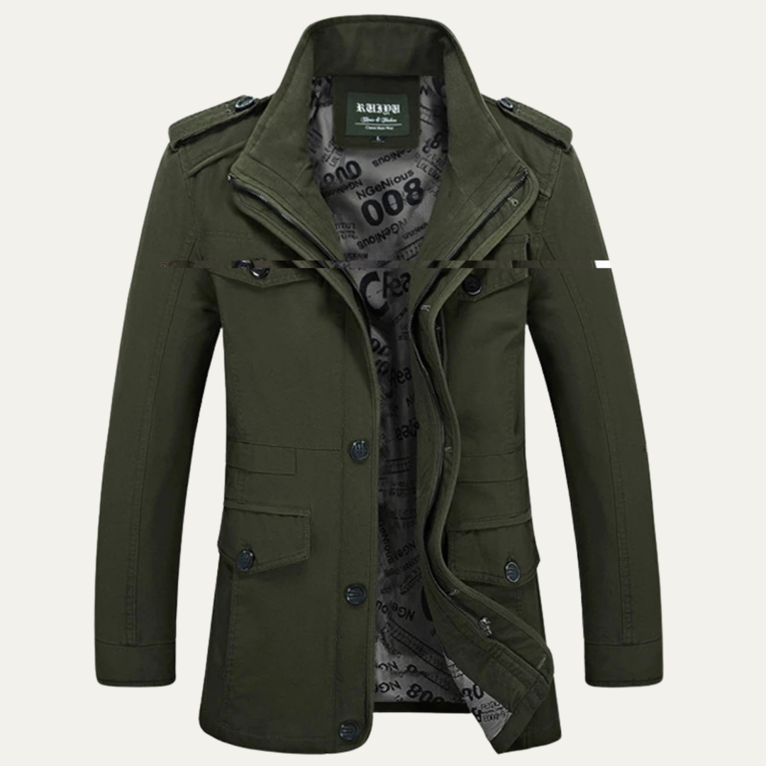 Freja Andersen | Herre afslappet trenchcoat lang Military jakke