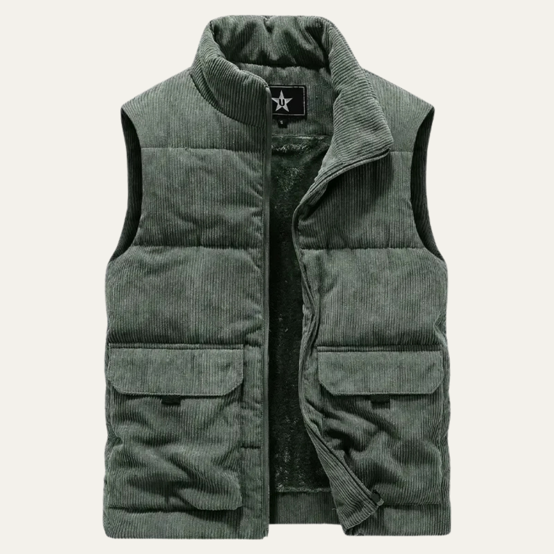 Freja Andersen | Herre fløjl varm Padded puffer Vest