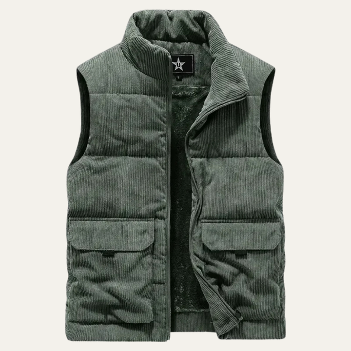 Freja Andersen | Herre fløjl varm Padded puffer Vest