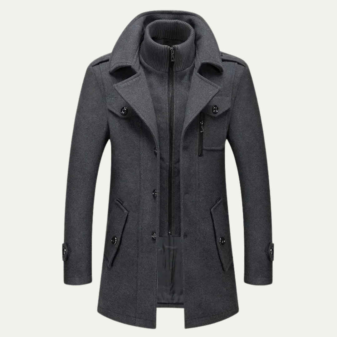Freja Andersen | Herre Elegant vinter uldblanding frakke