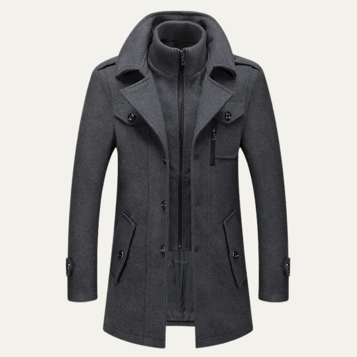Freja Andersen | Herre Elegant vinter uldblanding frakke