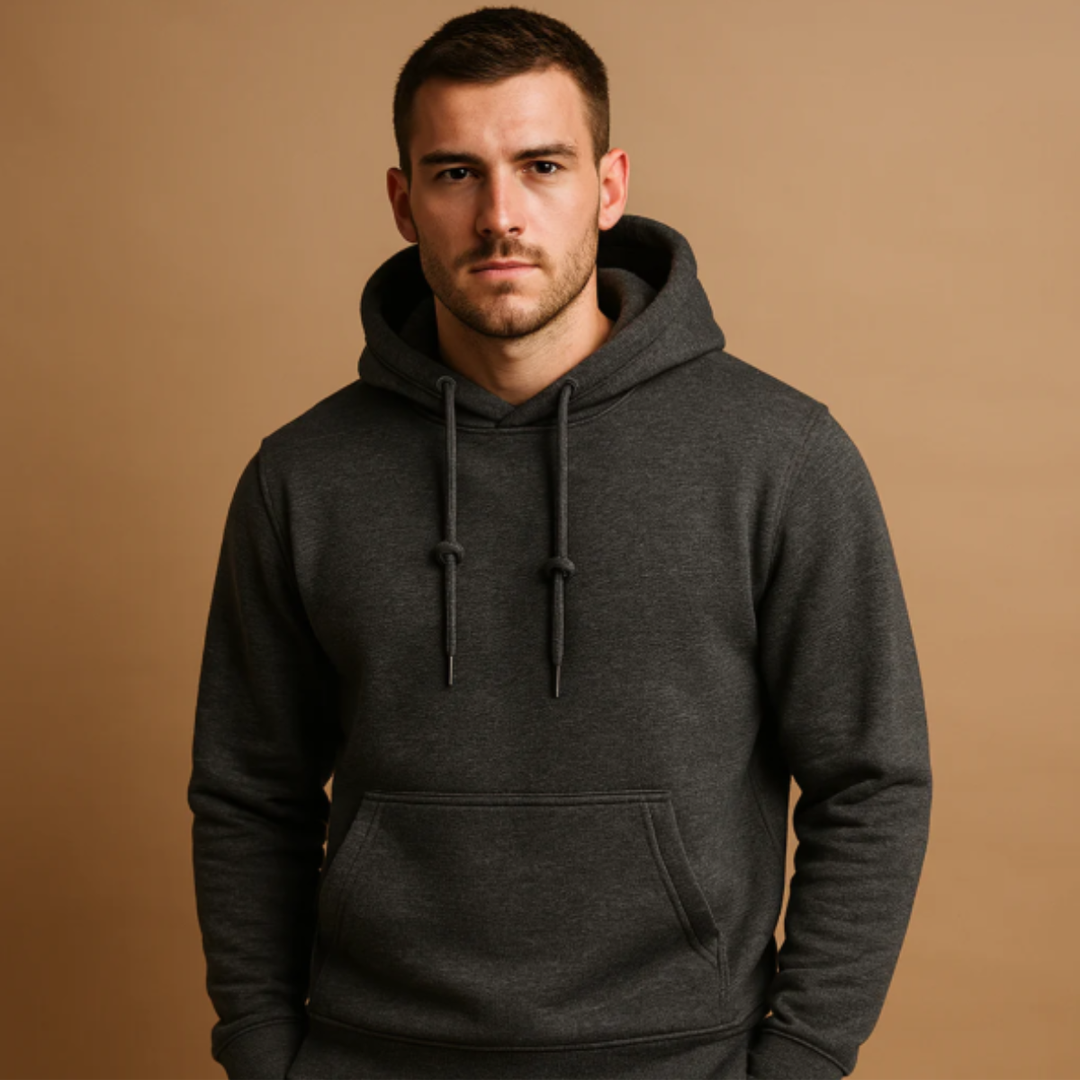 Freja Andersen | Herre klassisk Hoodie trøje med Front Pocket