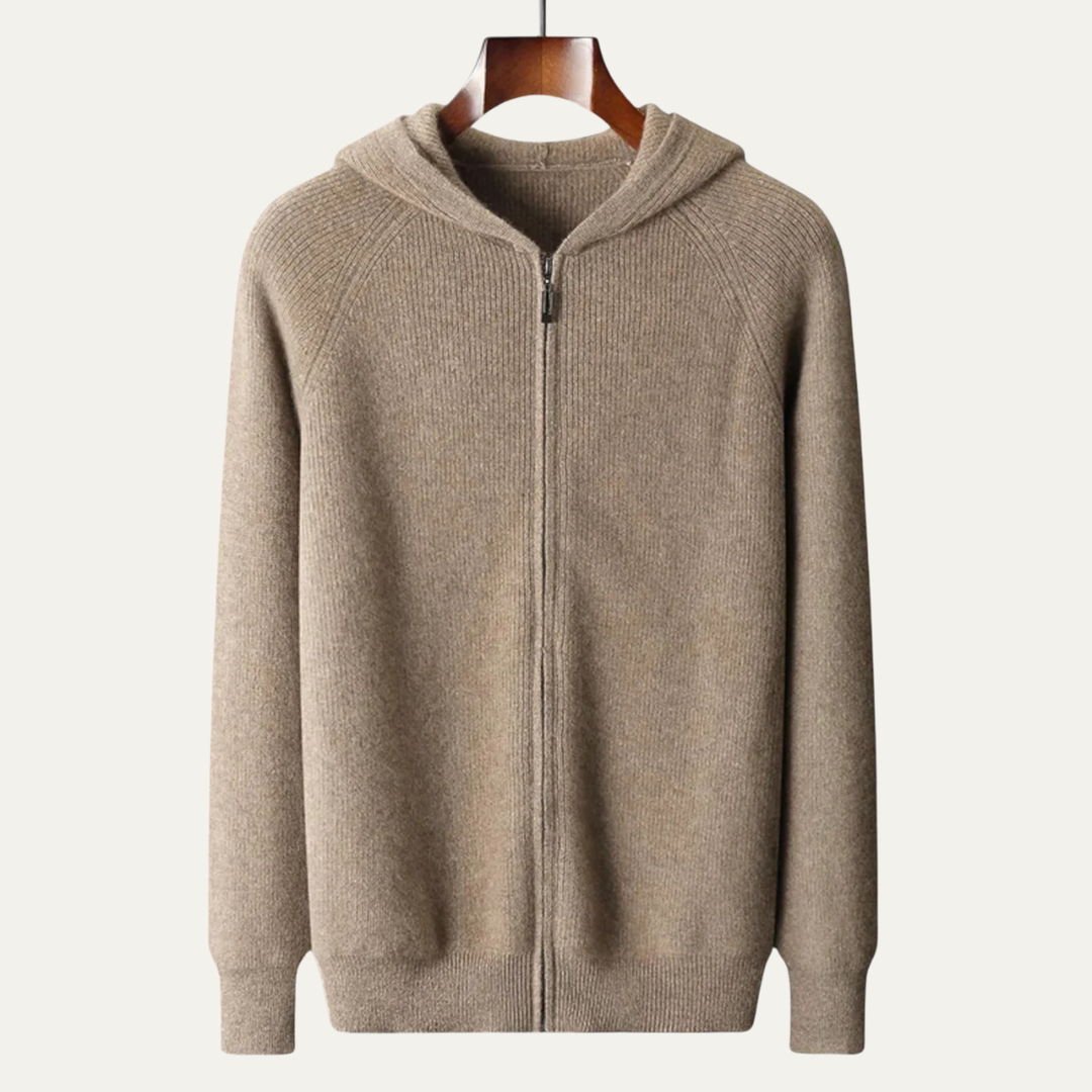 Riva Garda herre blød luksus merino uld Zipped trøje