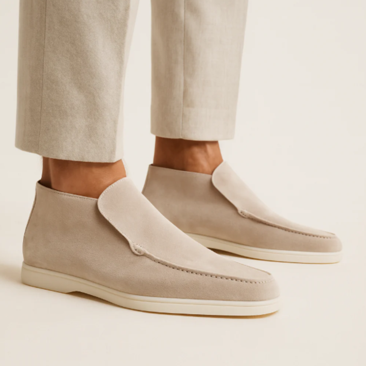 Freja Andersen | Herre klassisk stilren afslappet Slip On ruskind loafers
