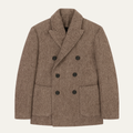 Freja Andersen | Herre vintage uldblanding dobbeltknappet tweed vinter blazer