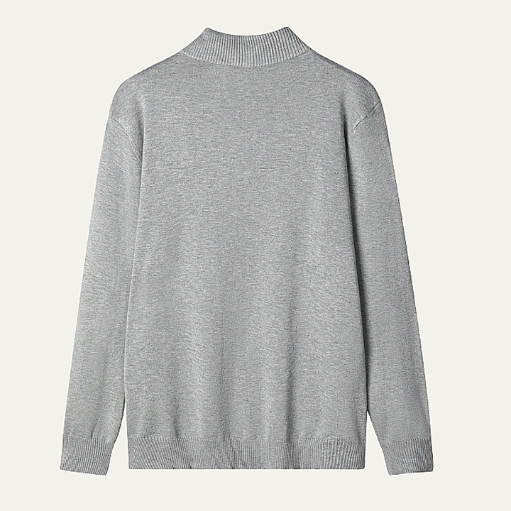 Brookline Ridge herre klassisk Mock Neck halv lynlås kashmir trøje