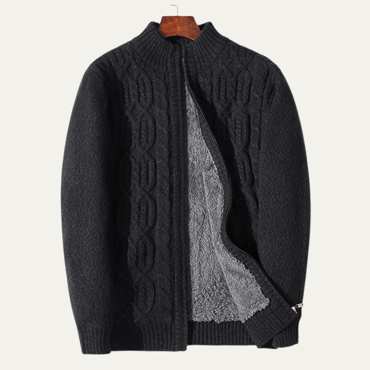 Bellwood | Herre uld Fleece vinter Zip cardigan