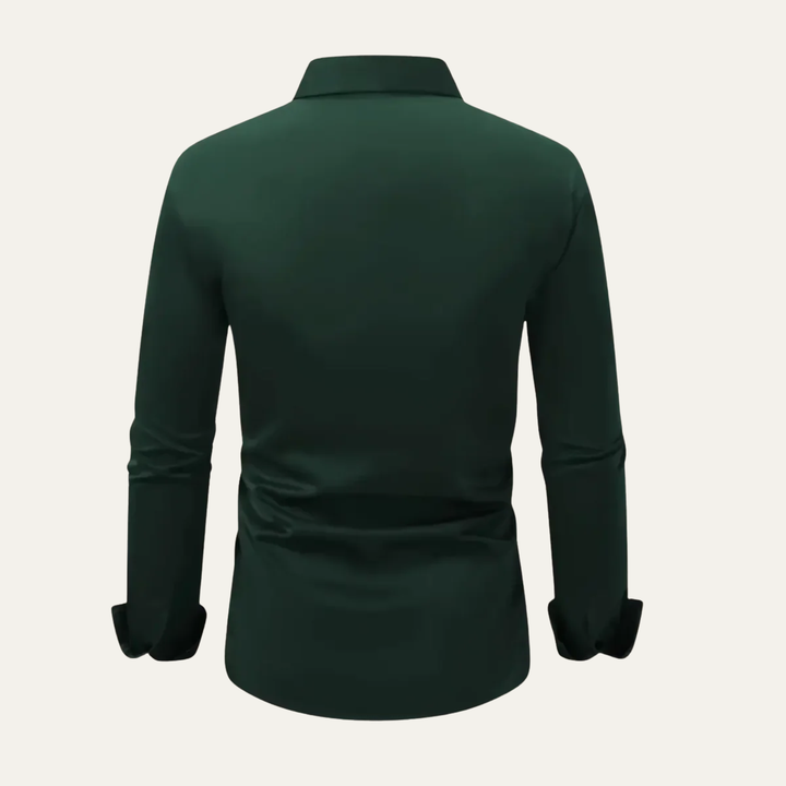 Freja Andersen | Herre stretch knaplukning slim fit kjole skjorte