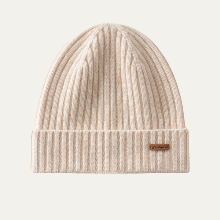 Freja Andersen | Herre Stylish ribstrikket kashmir Beanie