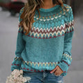 Regina | Retro bølgemønster sweater