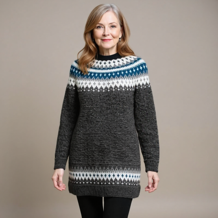 April | vintage Islandstrikpullover