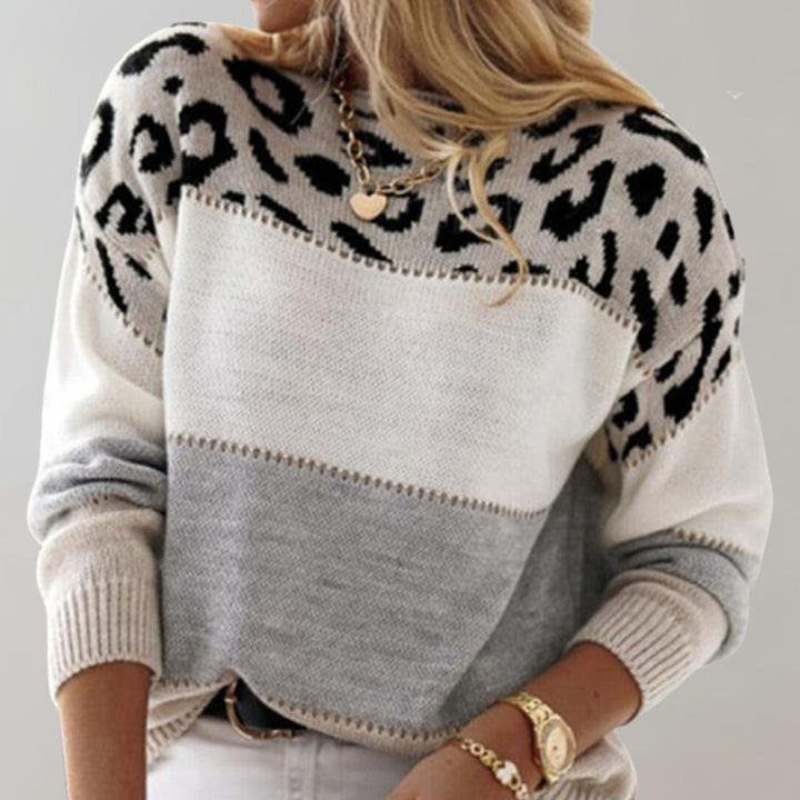 Diane | Cashmere Leopard Accent striktrøje — 5