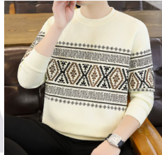 Carloforte | Herre strikket vinter varm trøje med Nordic Pattern
