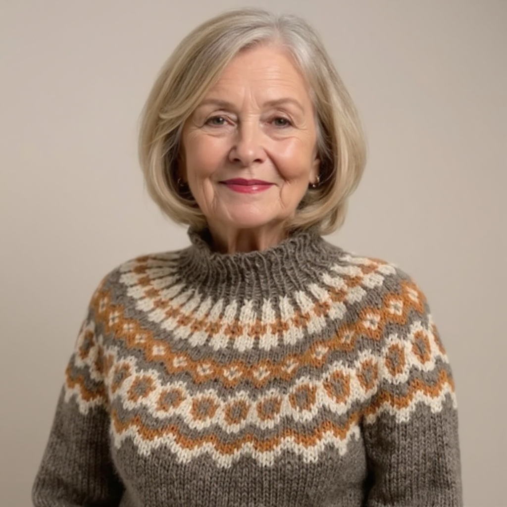 Carla | vintage Islandstrikpullover
