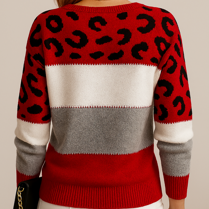 Charlene | Casual sweater med leopardprint — 7