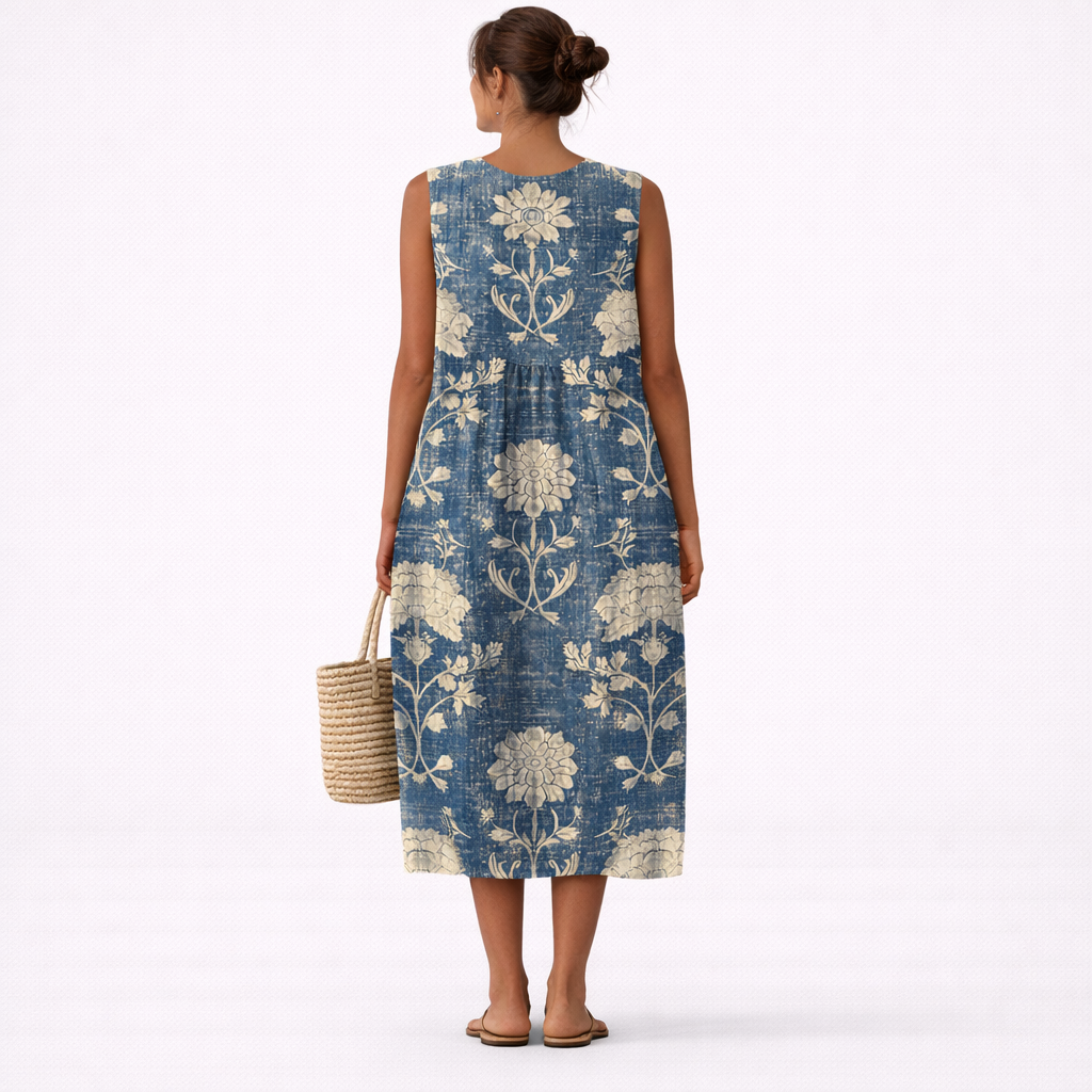 Aurora™ | Klassisk blomstret midi-kjole – billede 3