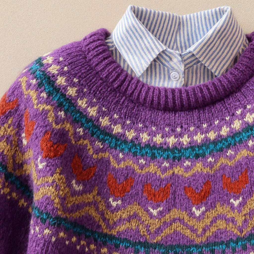 Solva™ | Klassisk vintage striktrøje — 2