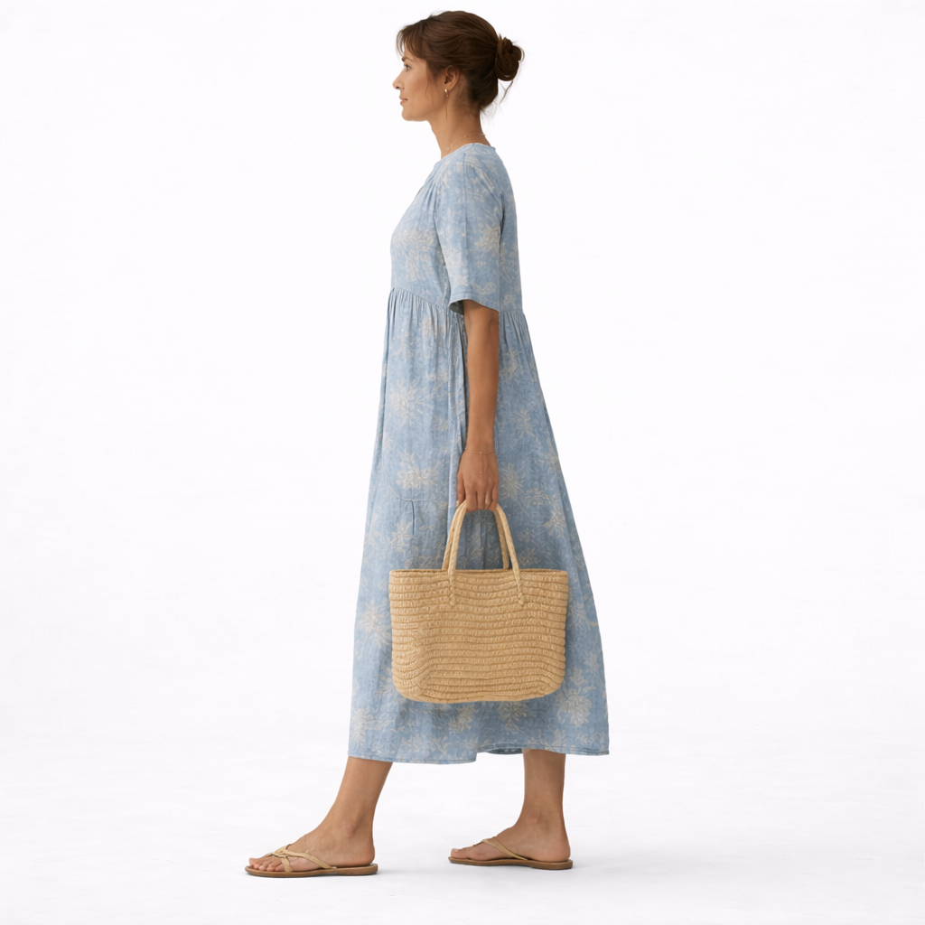 Alma™ | Elegant kjole med laguneprint – billede 4