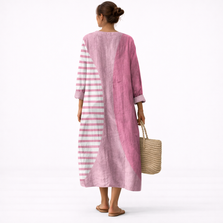 Maya™ | Moderne kjole med abstrakt print – billede 3