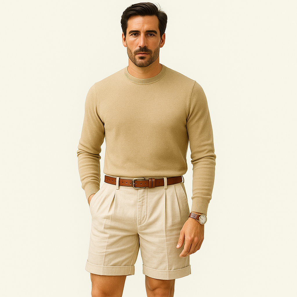 Henwick hør shorts - skræddersyet sommer shorts til mænd