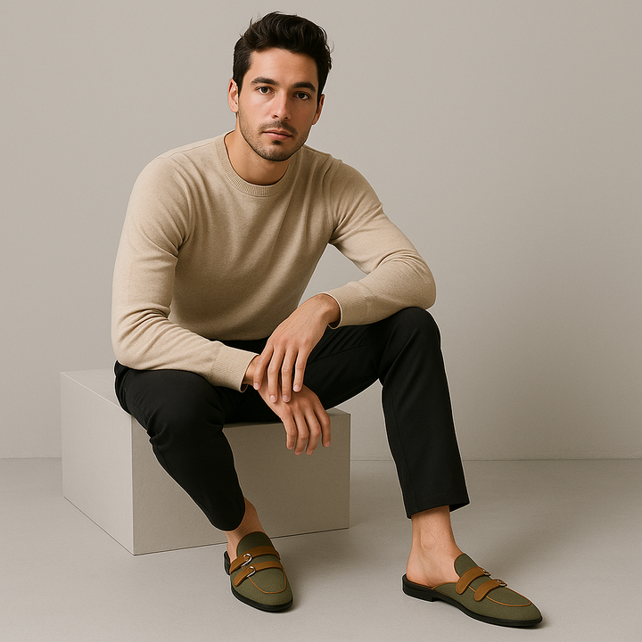 Henley Mule - herre Slip On loafers in Canvas