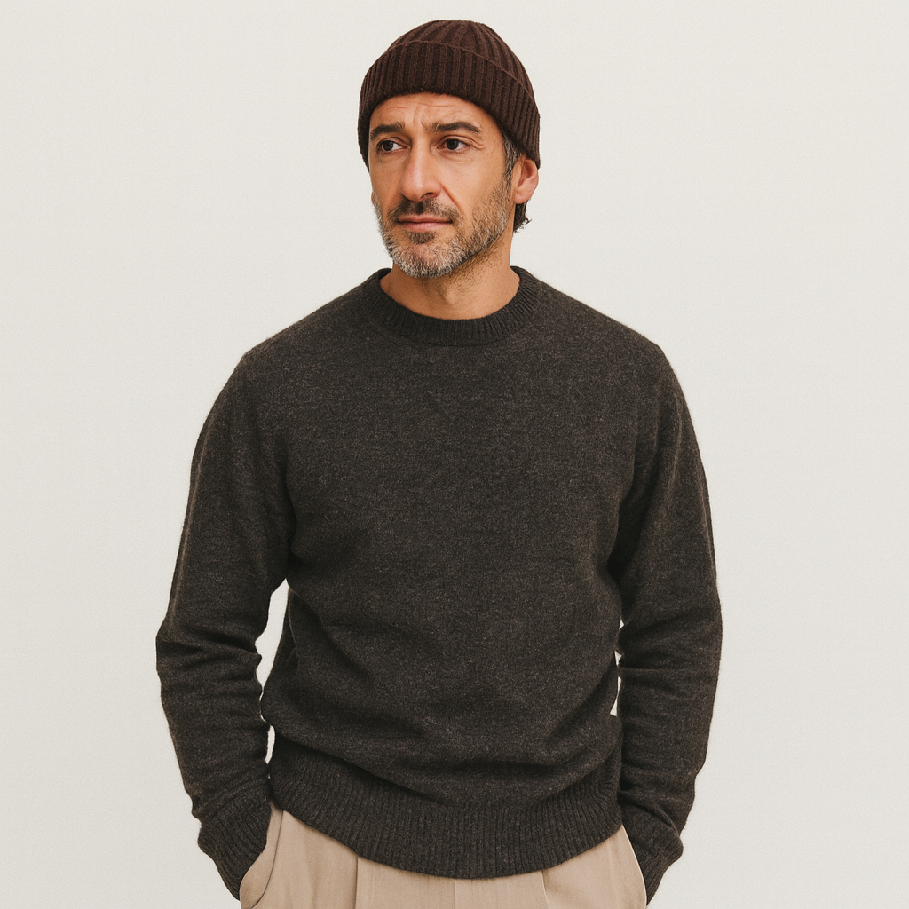 Freja Andersen | Herre luksus ribstrikket kashmir Beanie