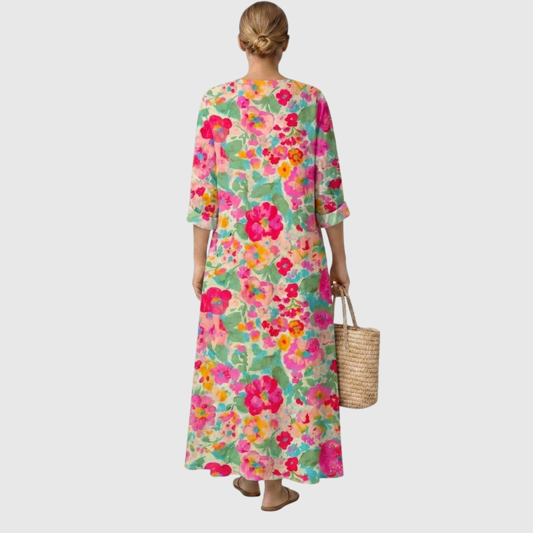 Rosa™ | Elegant blomstret kjole – billede 3
