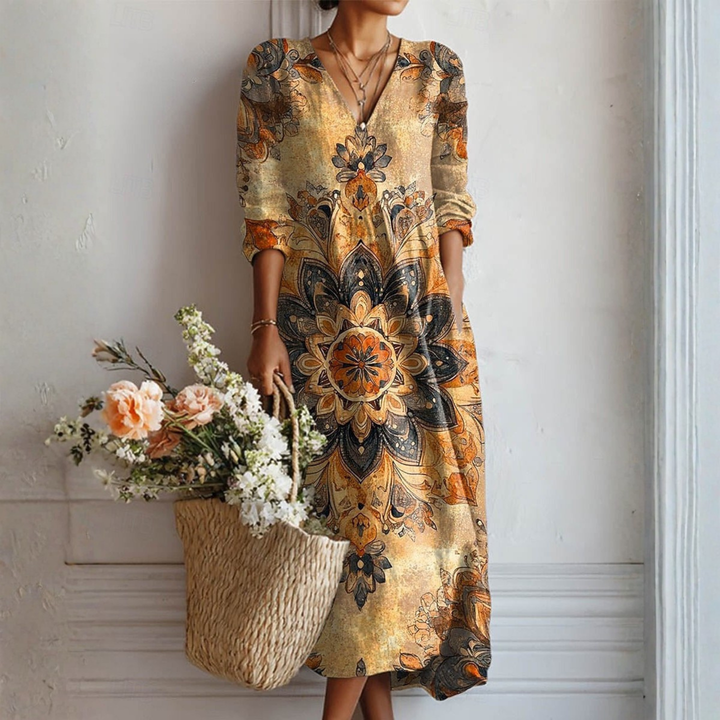 Dora™ | Blomstret kjole med naturlig elegance – billede 1