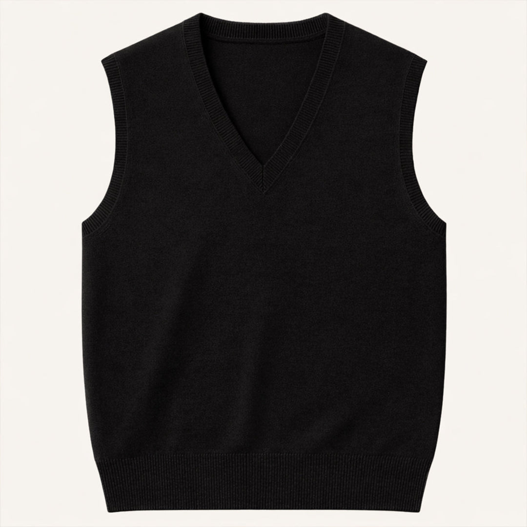 Freja Andersen | Herre V-hals ærmeløs strik Vest for Layered Look