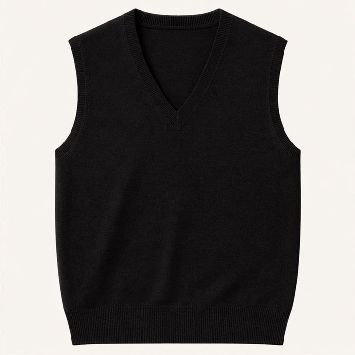 Freja Andersen | Herre V-hals ærmeløs strik Vest for Layered Look