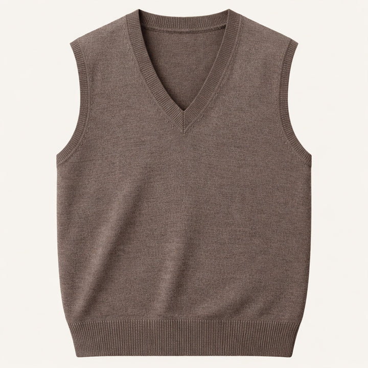 Freja Andersen | Herre V-hals ærmeløs strik Vest for Layered Look
