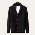 Freja Andersen | Herre knaplukning strikket Shawl krave cardigan