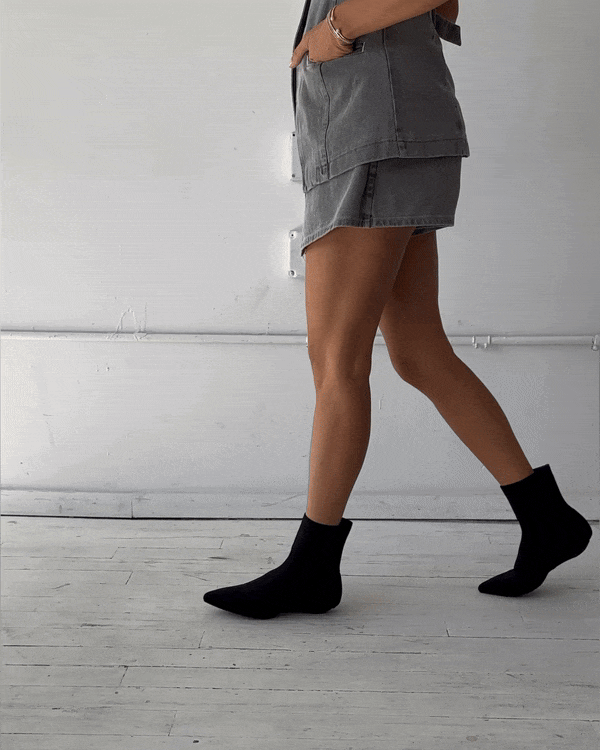 Strik støvler i sort — 6