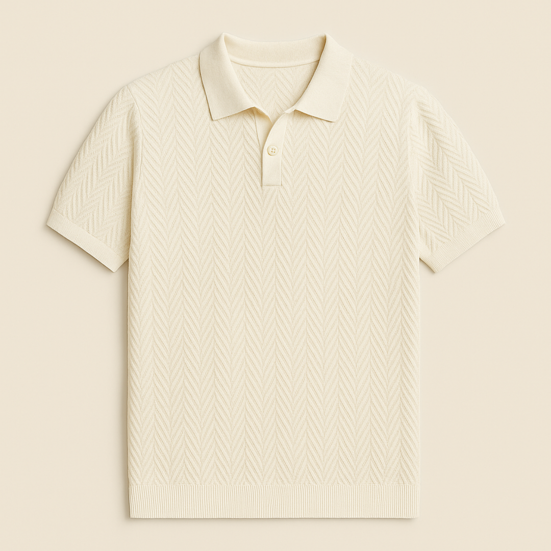 herre afslappet bomuld poloshirt vintage Style