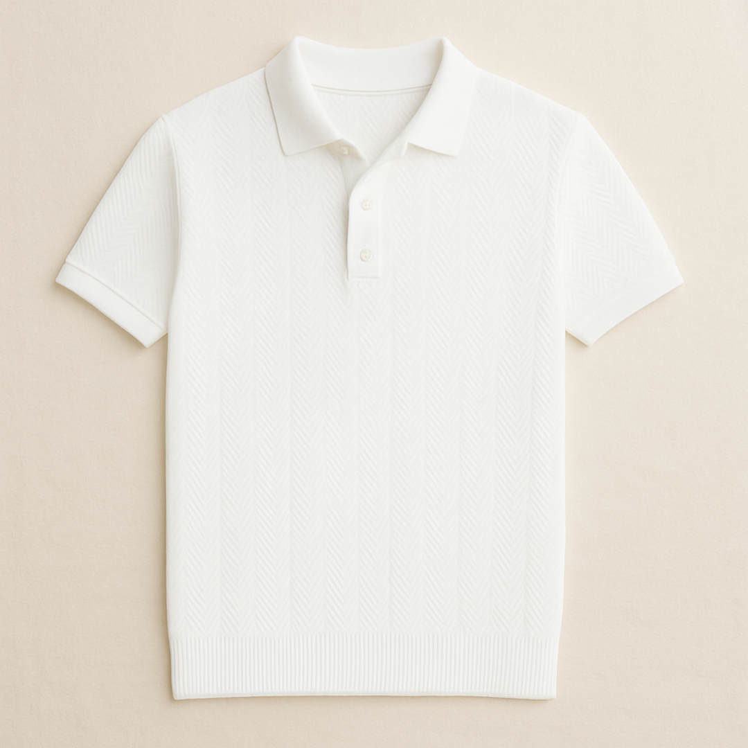 herre afslappet bomuld poloshirt vintage Style