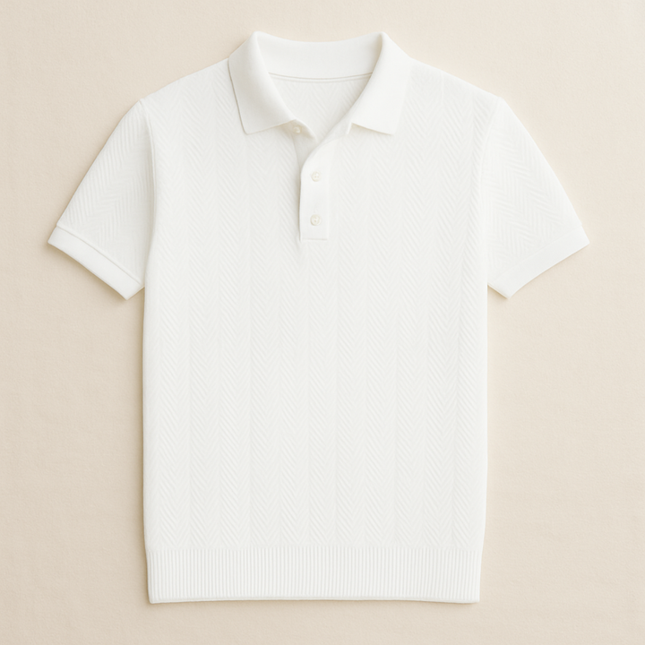 herre afslappet bomuld poloshirt vintage Style