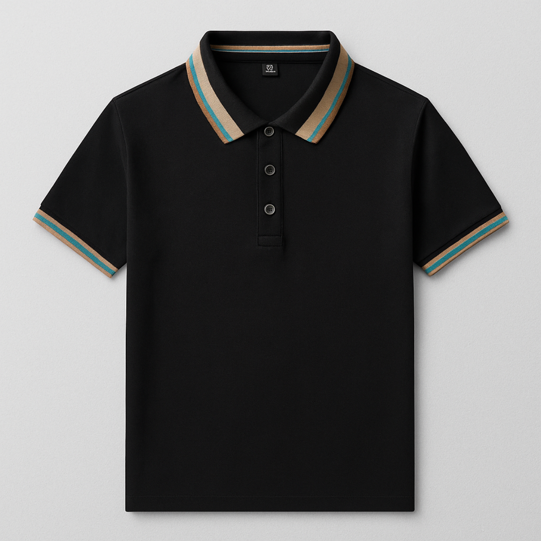 Bellagio stribet bomuld polo