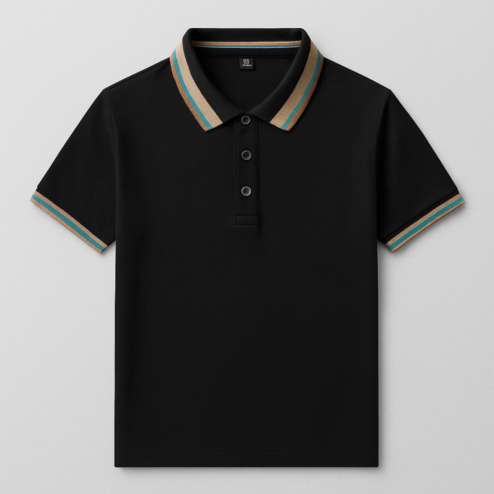 Bellagio stribet bomuld polo