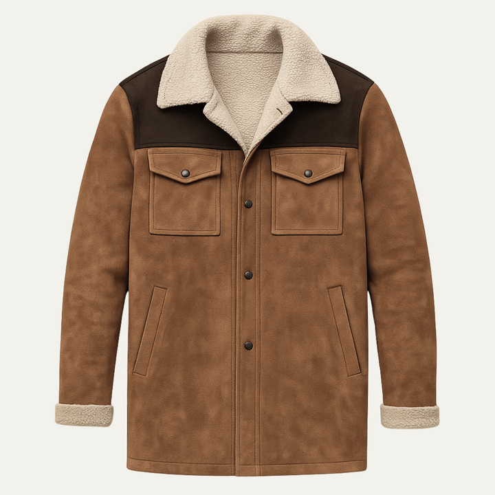 Freja Andersen | Herre vintage Shearling Lined varm vinter jakke