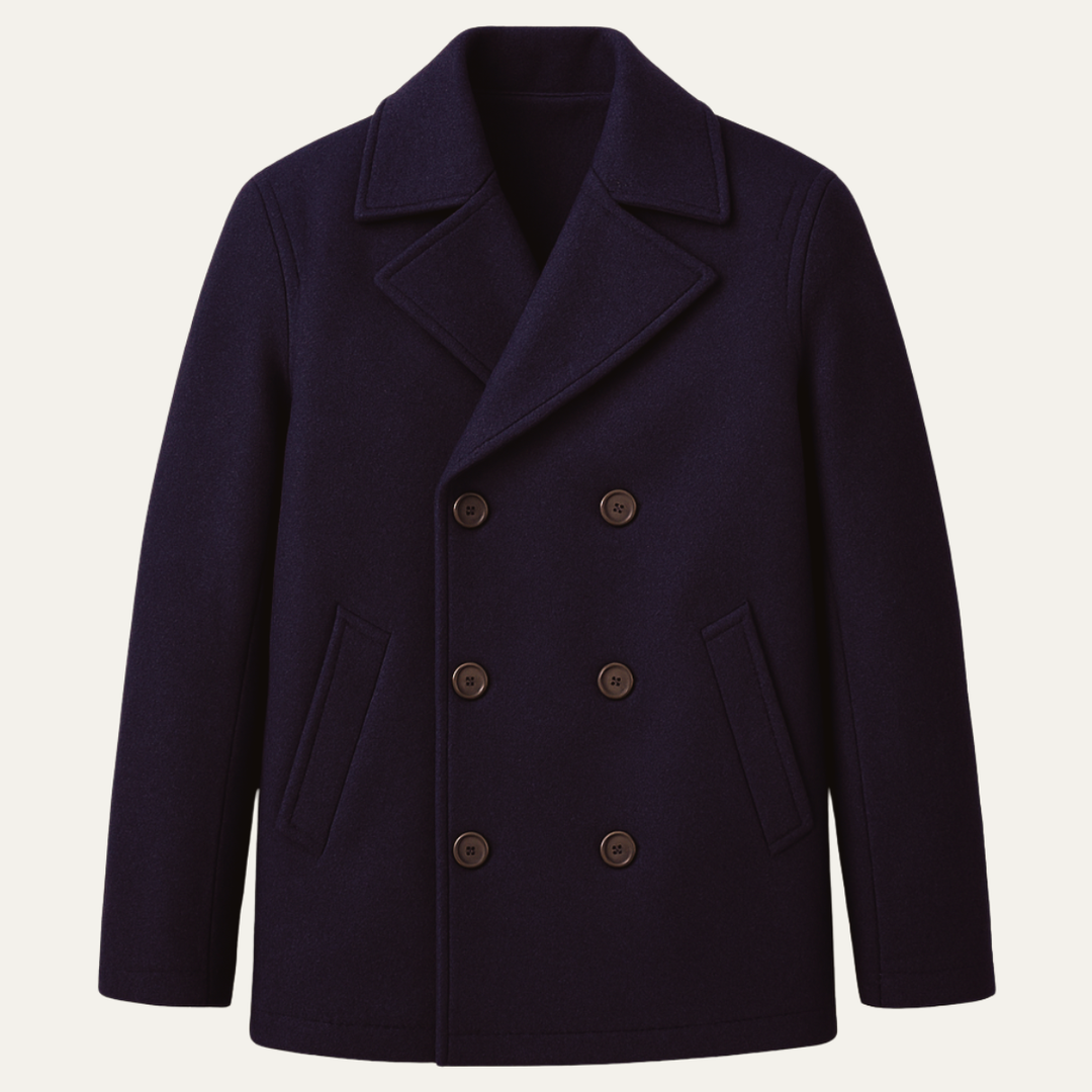 Freja Andersen | Herre slim fit afslappet Versatile uld Peacoat