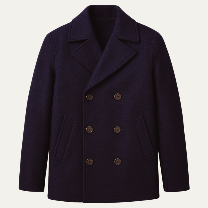 Freja Andersen | Herre slim fit afslappet Versatile uld Peacoat