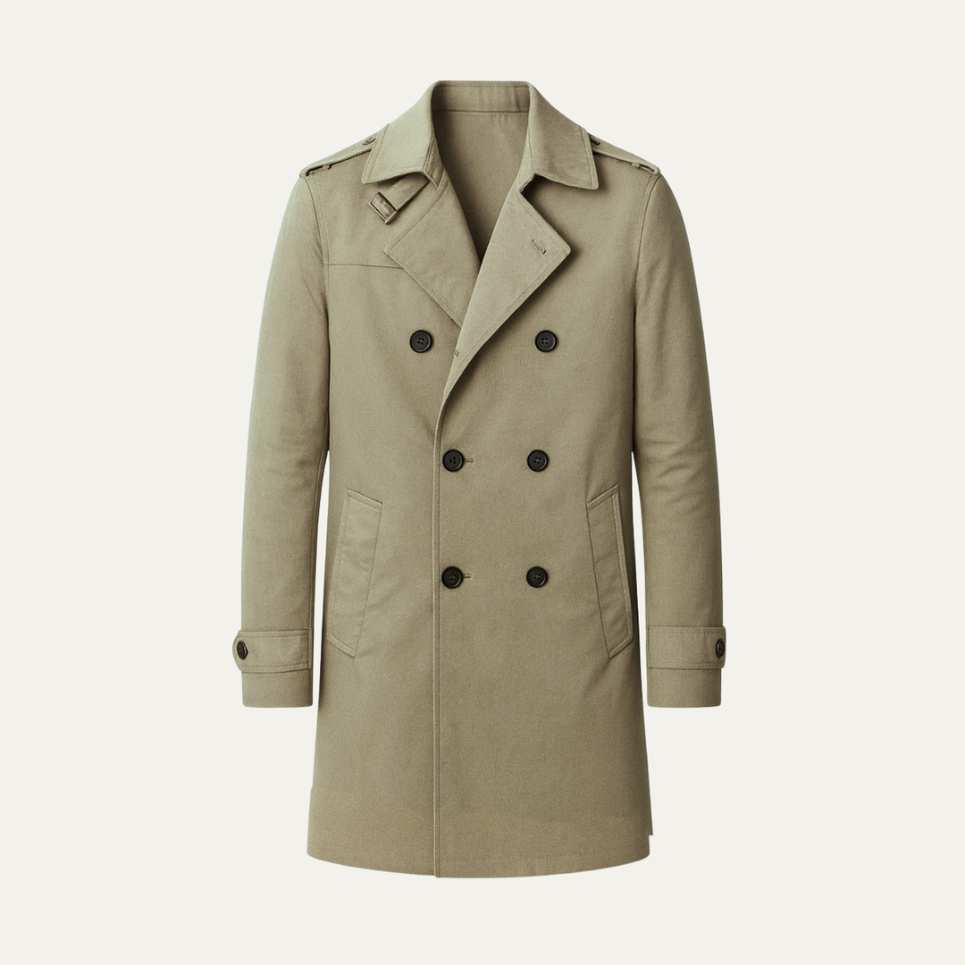 Freja Andersen | Herre Slim Notched krave enkeltknappet trenchcoat