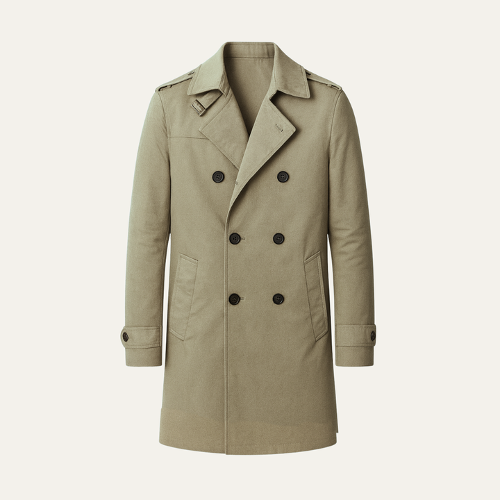 Freja Andersen | Herre Slim Notched krave enkeltknappet trenchcoat