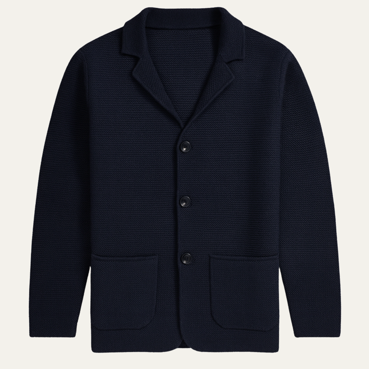 Freja Andersen | Herre strikket knap Down blazer cardigan