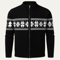 Cisternino | Herre Nordic Zip vinter cardigan med klassisk Pattern