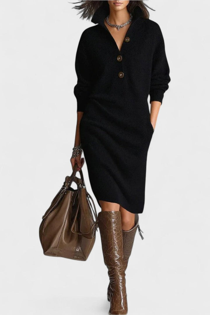 Kornelia™ | Elegant Strikket Kjole